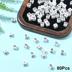 Acrylic Horizontal Hole Letter Beads