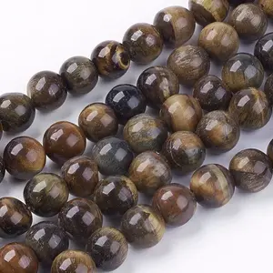 Natural Tiger Eye Round Bead Strands