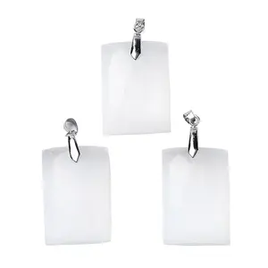 Natural Selenite Big Pendants