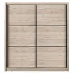 Šatní skříň s posuvnými dveřmi debby 215 - dub šedý