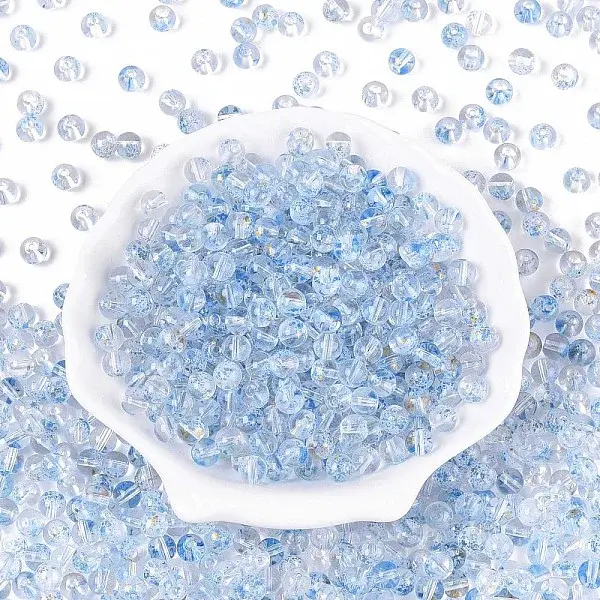 Baking Paint Transparent Glass Beads