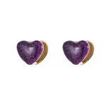 Heart Shape Golden 304 Stainless Steel Hoop Earrings