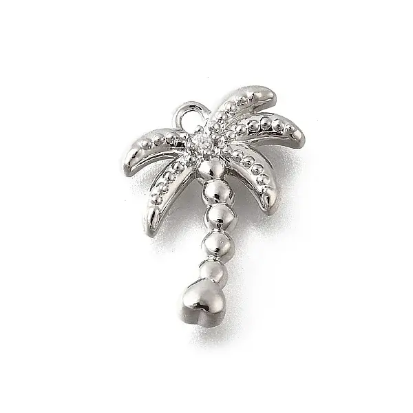 Brass Micro Pave Clear Cubic Zirconia Pendants