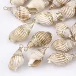 Electroplate Spiral Shell Pendants