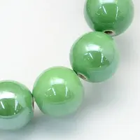 Pearlized Handmade Porcelain Round Beads