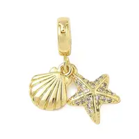 Brass Micro Pave Clear Cubic Zirconia Fold Over Clasps