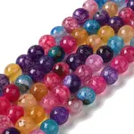 Dyed & Heated Natural Dragon Veins Agate Beads Strands