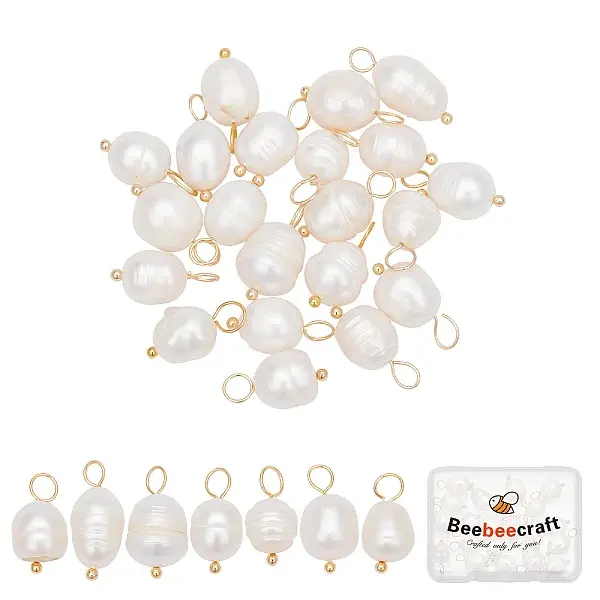30Pcs Natural Cultured Freshwater Pearl Pendants