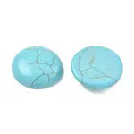 Craft Findings Dyed Synthetic Turquoise Flat Back Dome Cabochons