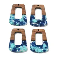 Resin and Walnut Pendants