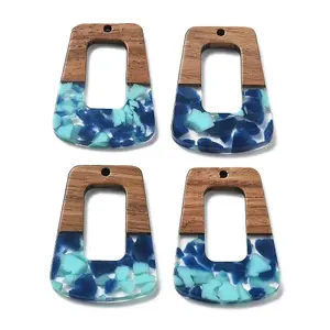 Resin and Walnut Pendants