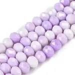 Faceted Electroplated Glass Beads Strands