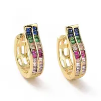 Cubic Zirconia Rectangle Earrings