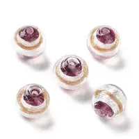 Handmade Silver Foil Lampwork Beads