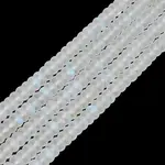 Frosted Transparent Glass Beads Strands