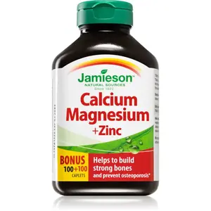 Jamieson Calcium Magnesium + Zinc tablety na podporu zdravia kostí a zubov 200 tbl