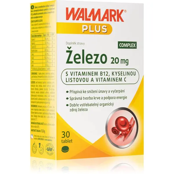Walmark Železo Complex 20 mg tablety na podporu krvotvorby 30 tbl