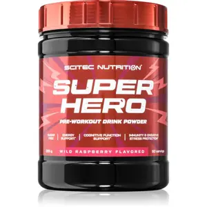 Scitec Nutrition Superhero podpora športového výkonu s kofeínom príchuť Wild Raspberry 285 g