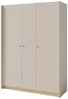 Třídveřová šatní skříň rudy - béžová/dub olejovaný