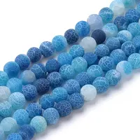 Natural & Dyed Crackle Agate Bead Strands