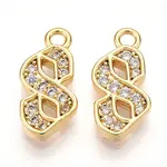 Brass Micro Pave Cubic Zirconia Charms