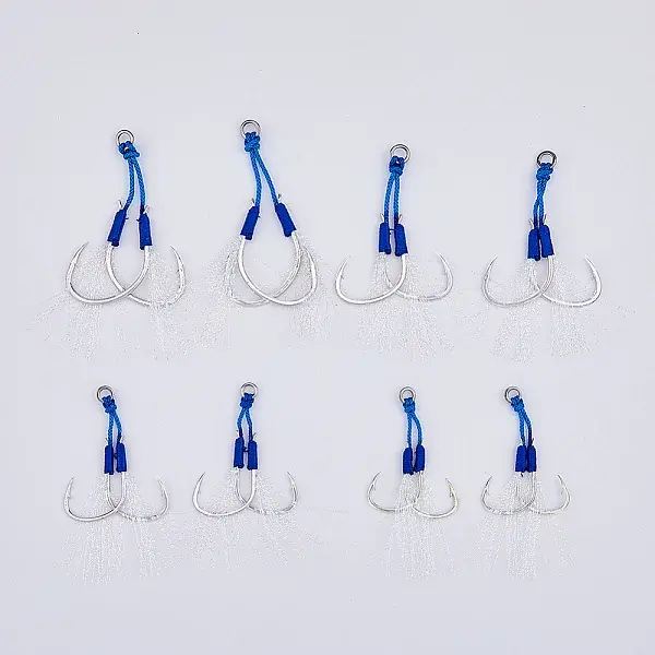 8Pcs 4 Style Sea Fishing Iron Hook