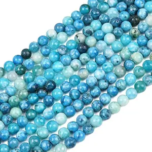 Natural Gemstone Hemimorphite Round Beads Strands
