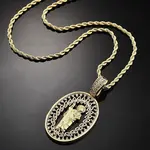 Brass Cubic Zirconia Pendant Necklaces for Women