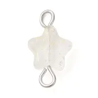 Spray Painted Glass Star Connector Charms