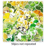 50Pcs Ginkgo Leaf PVC Sticker