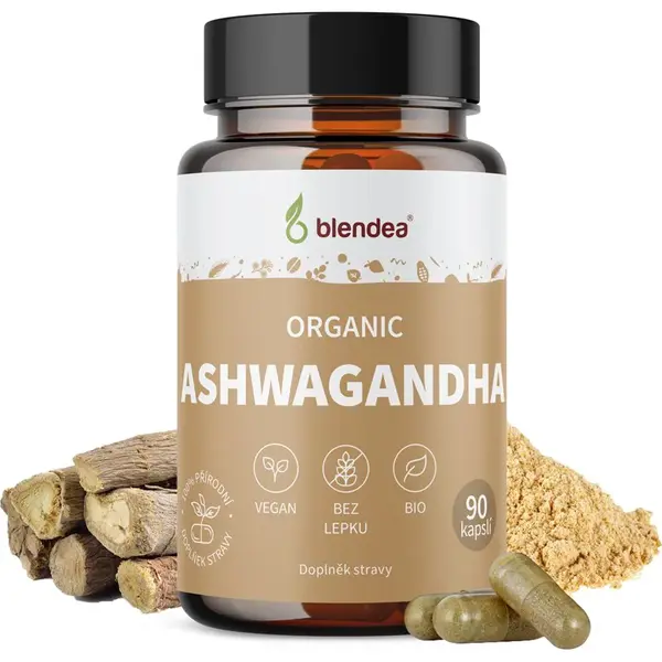 Blendea Organic Ashwagandha BIO podpora psychické pohody 90 cps