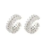 Rack Plating Brass Cubic Zirconia Cuff Earrings