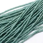 Faceted Rondelle Full Rainbow Plated Electroplate Glass Beads Strands