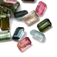 Faceted Natural Multicolor Tourmaline Cabochons