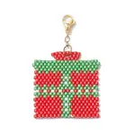 Christmas Gift Box Glass Seed Pendant Decoration