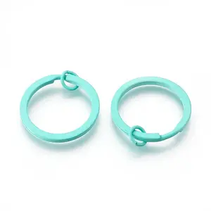 Spray Painted Iron Split Key Rings