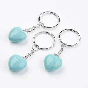 Synthetic Turquoise Keychain
