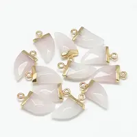 Natural Rose Quartz Pointed Pendants