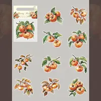 10Pcs Fruit PET Self-Adhesive Stickers