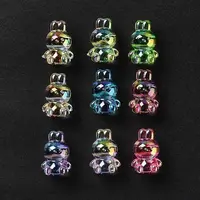 UV Plating Rainbow Iridescent Acrylic Beads