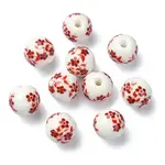 Handmade Printed Porcelain Round Beads