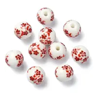 Handmade Printed Porcelain Round Beads