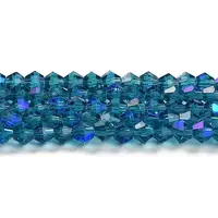 Transparent Electroplate Glass Beads Strands