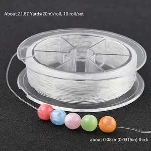 Round Elastic Crystal Thread