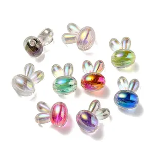UV Plating Rainbow Iridescent Acrylic Beads