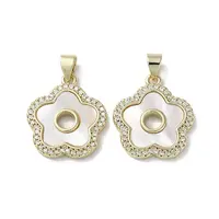 Brass Micro Pave Cubic Zirconia Pendants