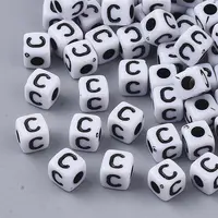 White Opaque Acrylic Beads