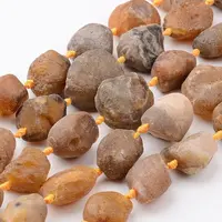 Raw Rough Natural Yellow Botswana Agate Beads Strands