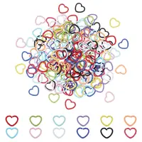 240Pcs 12 Color Baking Painted Iron Linking Rings