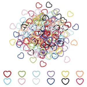 240Pcs 12 Color Baking Painted Iron Linking Rings